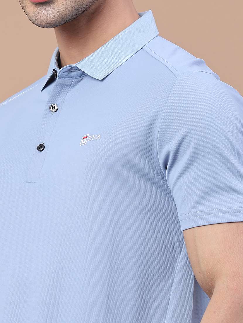 men solid short sleeve slim fit polo t-shirt - 22276256 -  Standard Image - 4