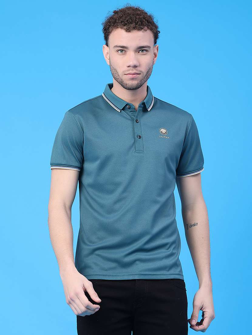 men solid short sleeve regular fit polo t-shirt - 22276270 -  Standard Image - 1