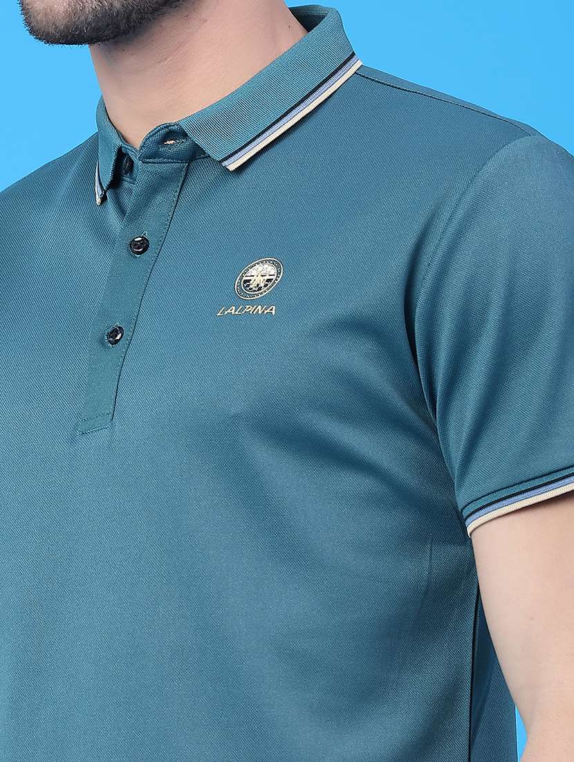 men solid short sleeve regular fit polo t-shirt - 22276270 -  Standard Image - 4