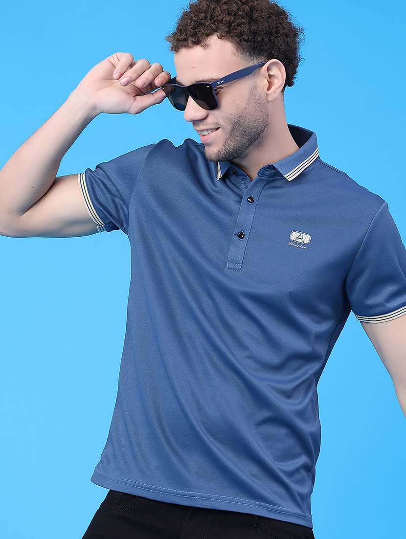 men solid short sleeve regular fit polo t-shirt