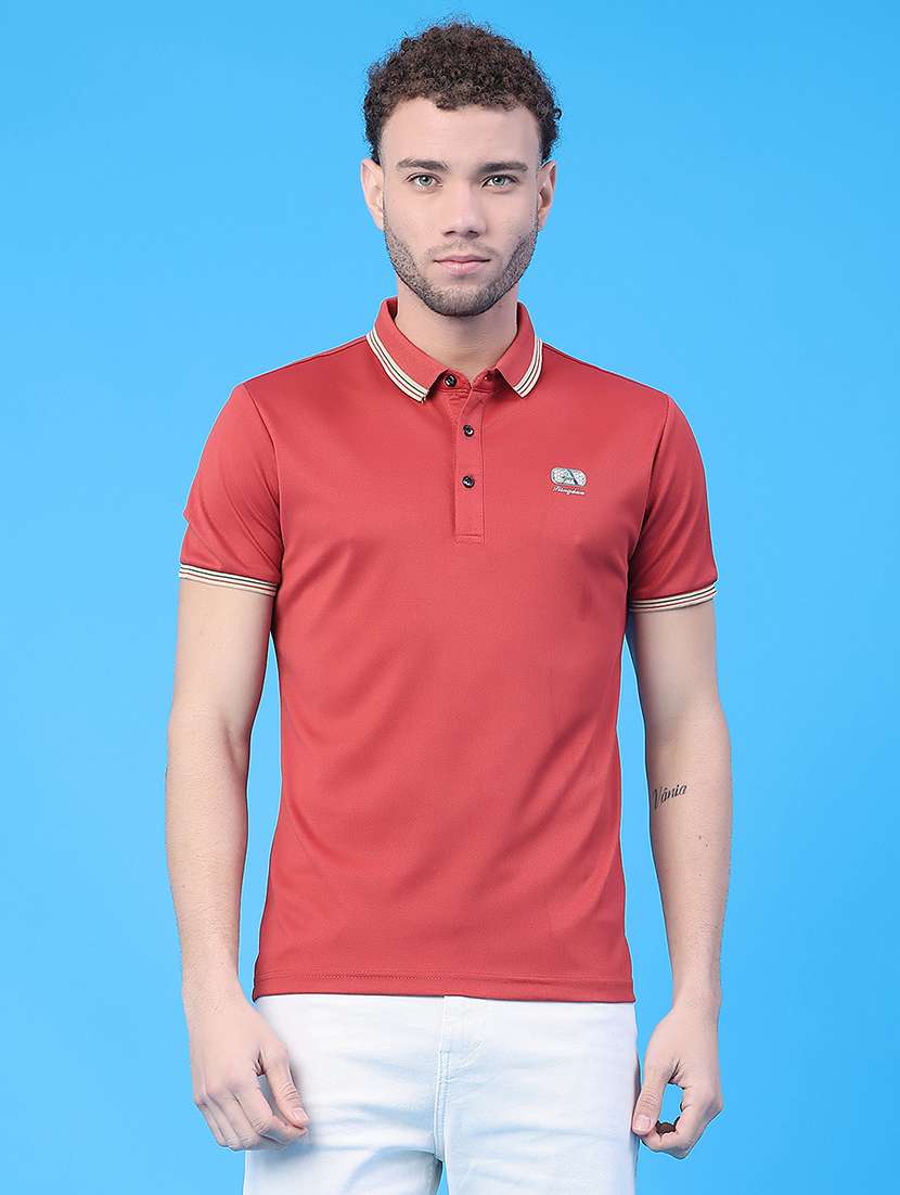 men solid short sleeve regular fit polo t-shirt - 22276276 -  Standard Image - 1