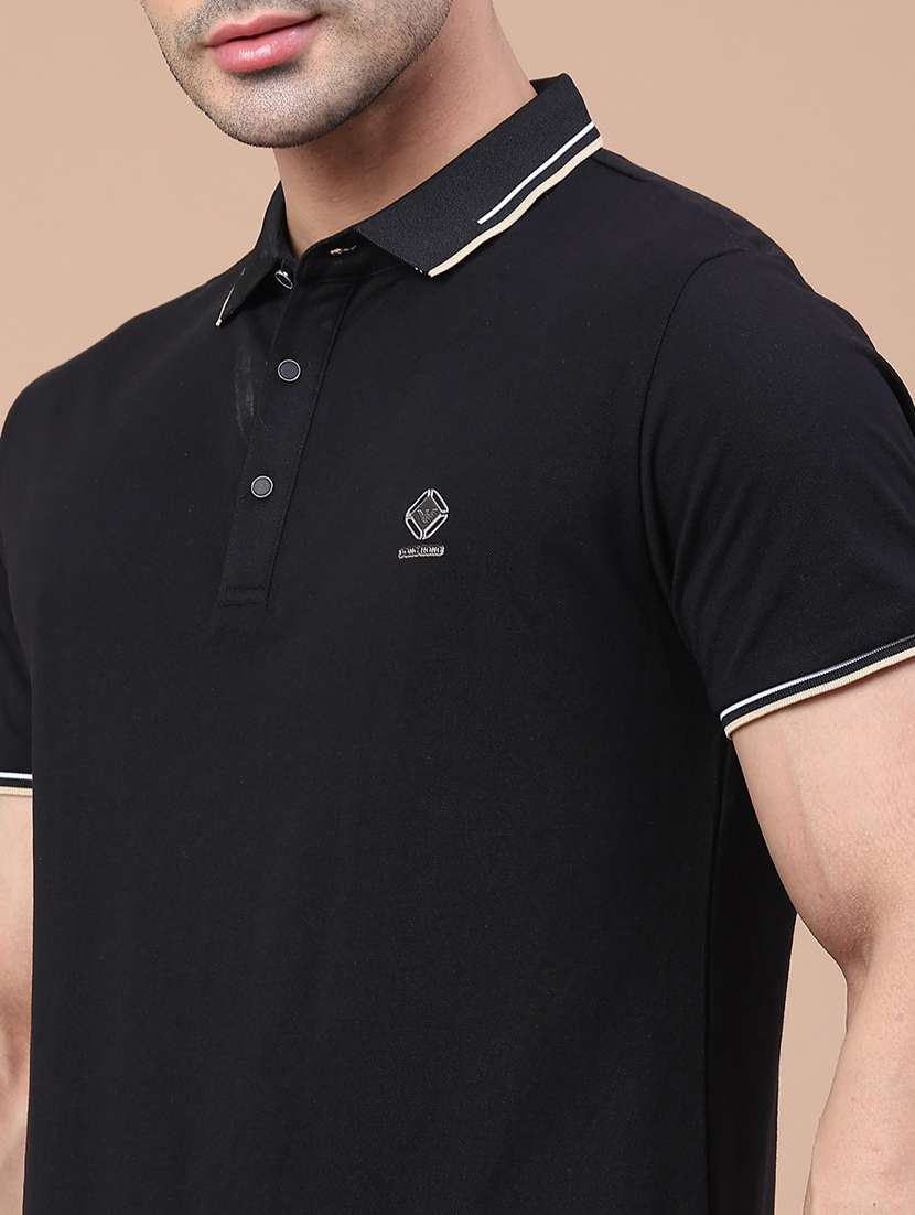 men solid short sleeve regular fit polo t-shirt - 22276286 -  Standard Image - 4