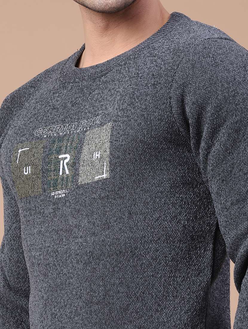 men typographic long sleeve regular fit pullover  - 22276311 -  Standard Image - 4