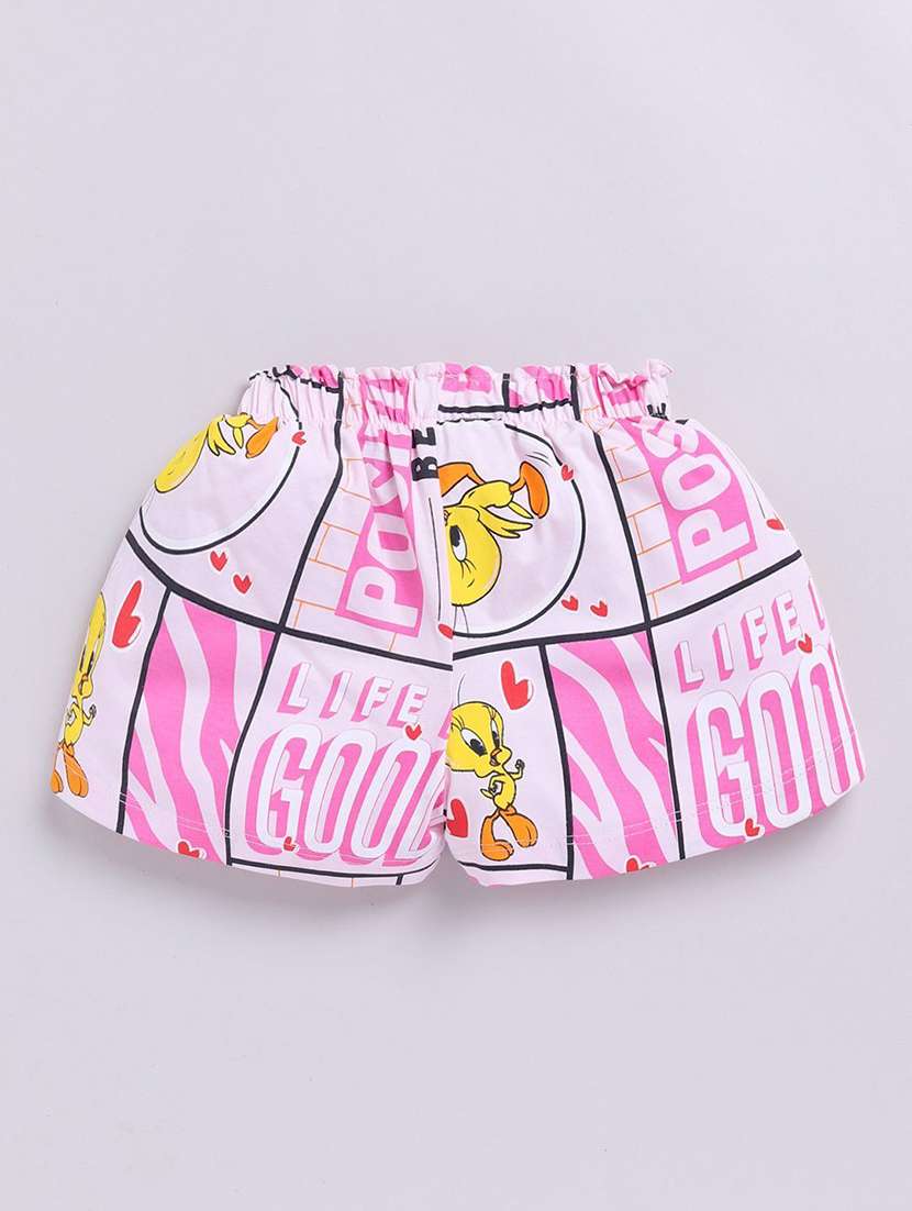 girls printed mid rise shorts - 22276374 -  Standard Image - 1