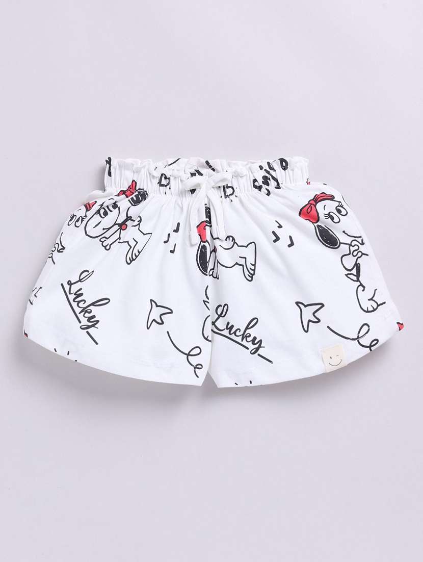 girls printed mid rise shorts - 22276379 -  Standard Image - 1