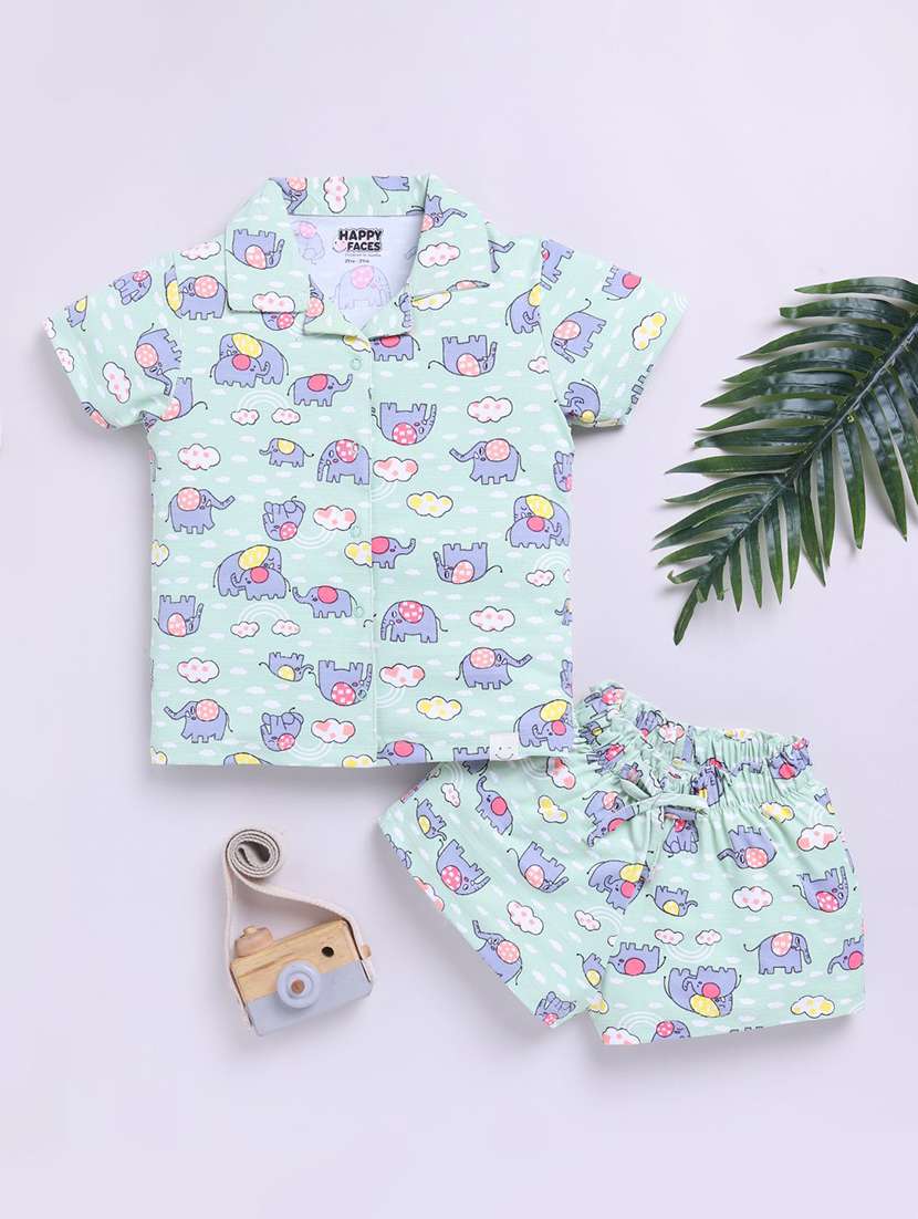 kids printed shorts co-ord set