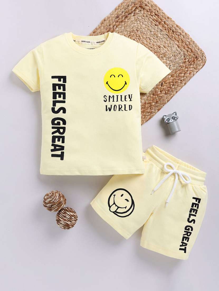 kids printed shorts co-ord set
