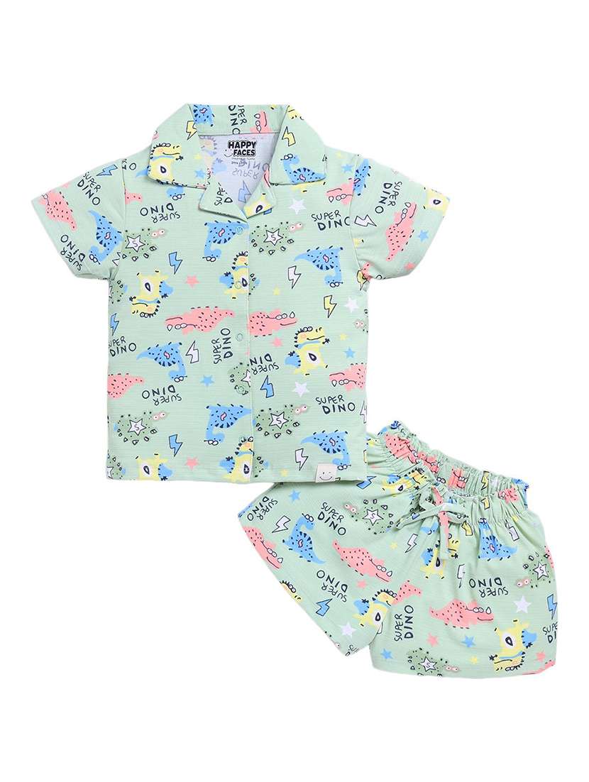 kids printed shorts co-ord set - 22276512 -  Standard Image - 1