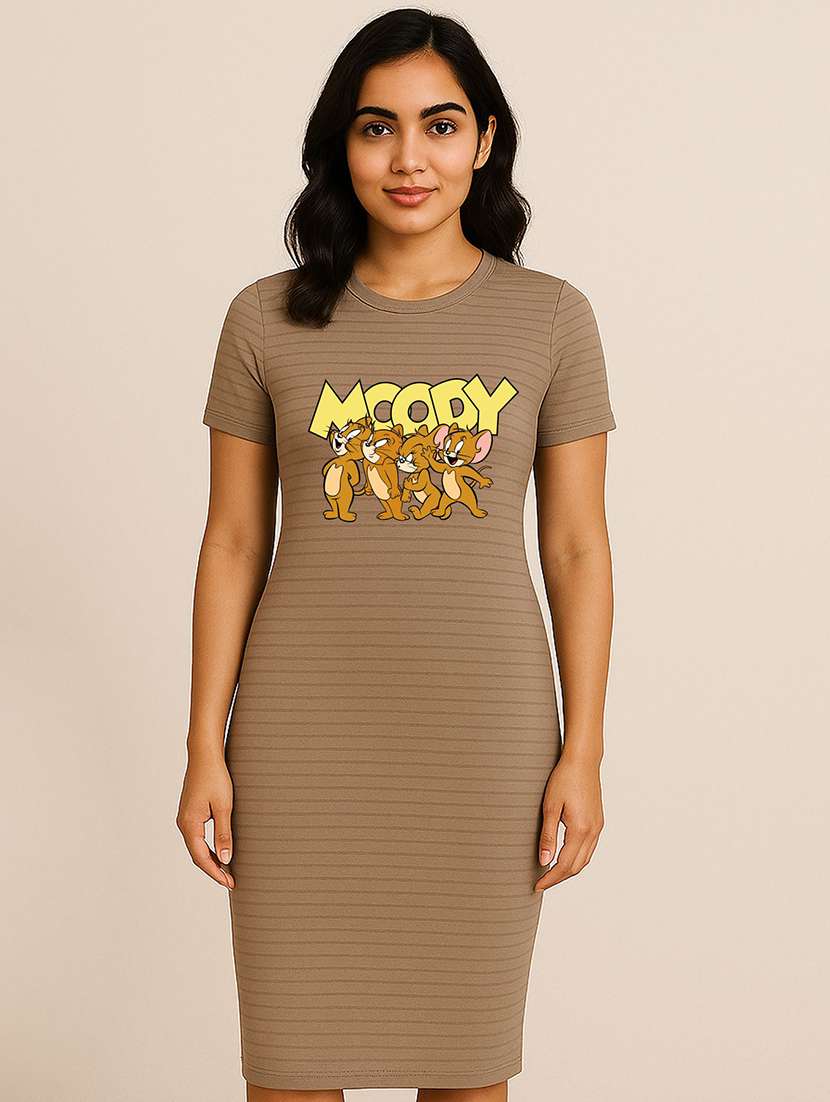 women printed short sleeve t-shirt dress - 22276521 -  Standard Image - 1