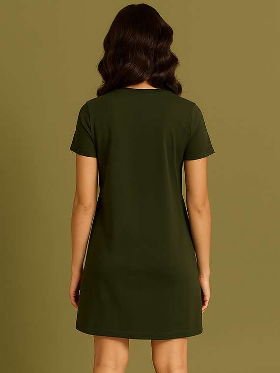 women printed short sleeve t-shirt dress - 22276522 -  Standard Image - 1