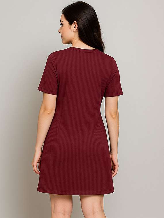 women printed short sleeve t-shirt dress - 22276527 -  Standard Image - 1