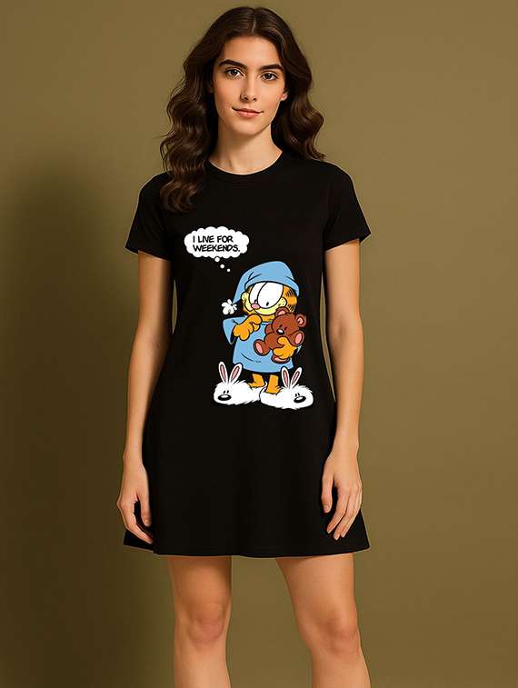 women printed short sleeve t-shirt dress - 22276528 -  Standard Image - 1