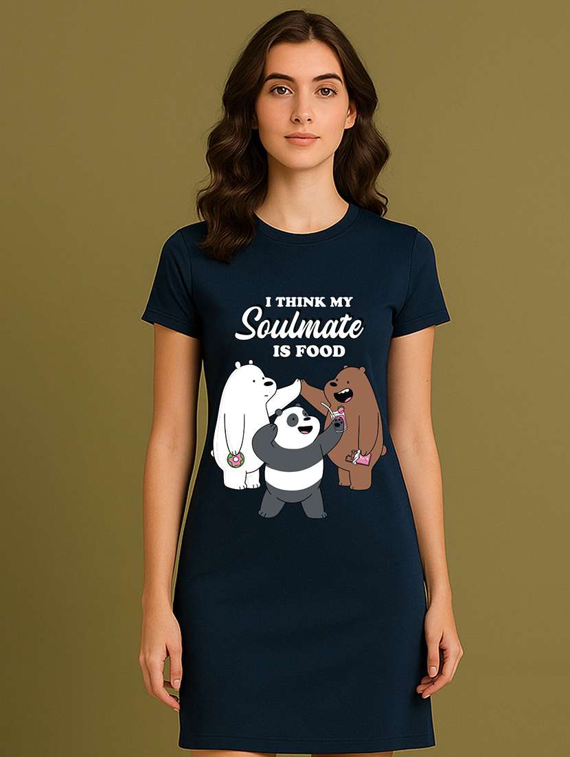 women printed short sleeve t-shirt dress - 22276530 -  Standard Image - 1