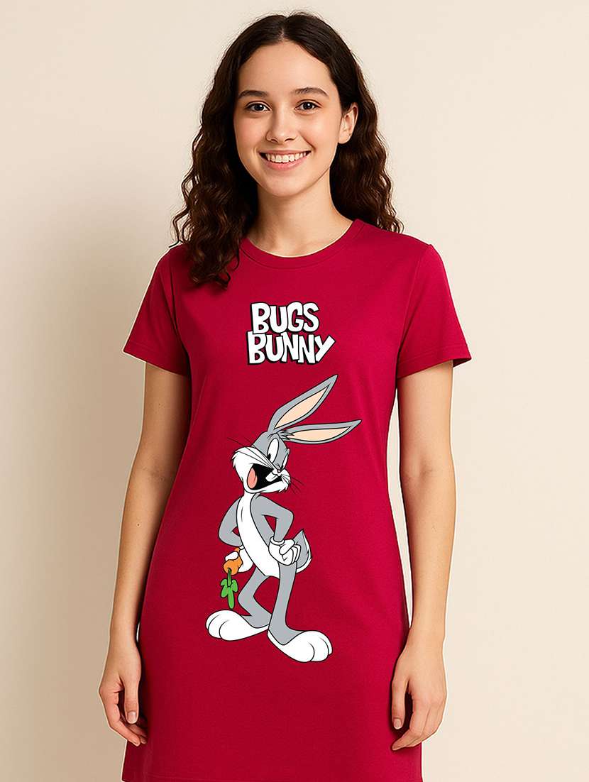 women printed short sleeve t-shirt dress - 22276533 -  Standard Image - 1