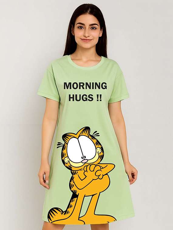 women printed short sleeve t-shirt dress - 22276535 -  Standard Image - 1