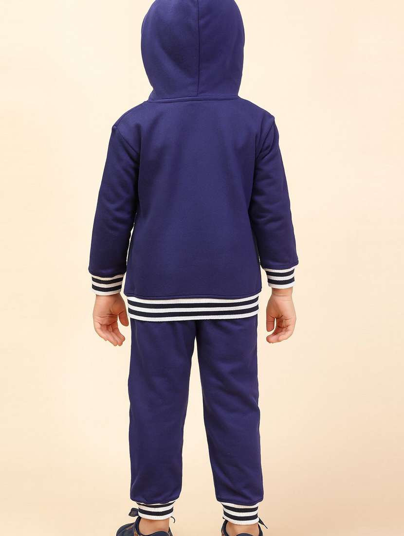boys printed hooded full length co-ord set - 22276583 -  Standard Image - 1