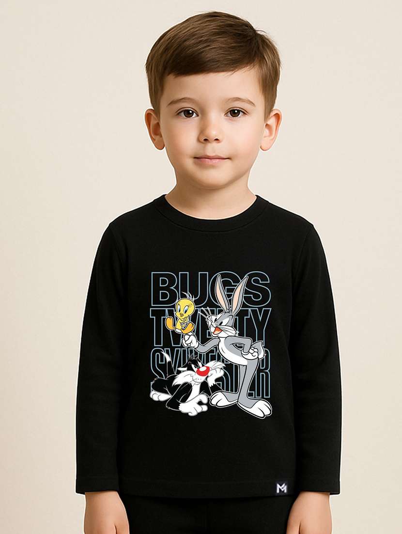 boys printed full length co-ord set - 22276639 -  Standard Image - 1