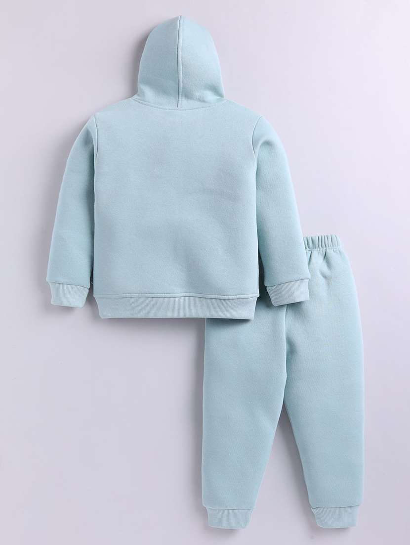 boys printed hooded full length co-ord set - 22276658 -  Standard Image - 1