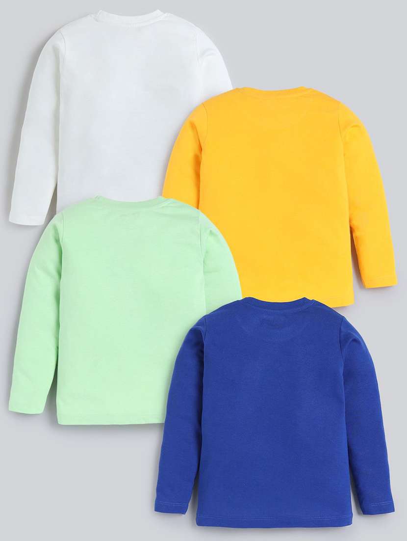 boys pack of 4 printed long sleeve t-shirt - 22276793 -  Standard Image - 1