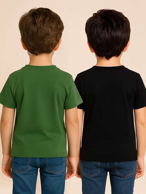 boys packof 2 printed short sleeve t-shirt - 22276795 -  Standard Image - 1