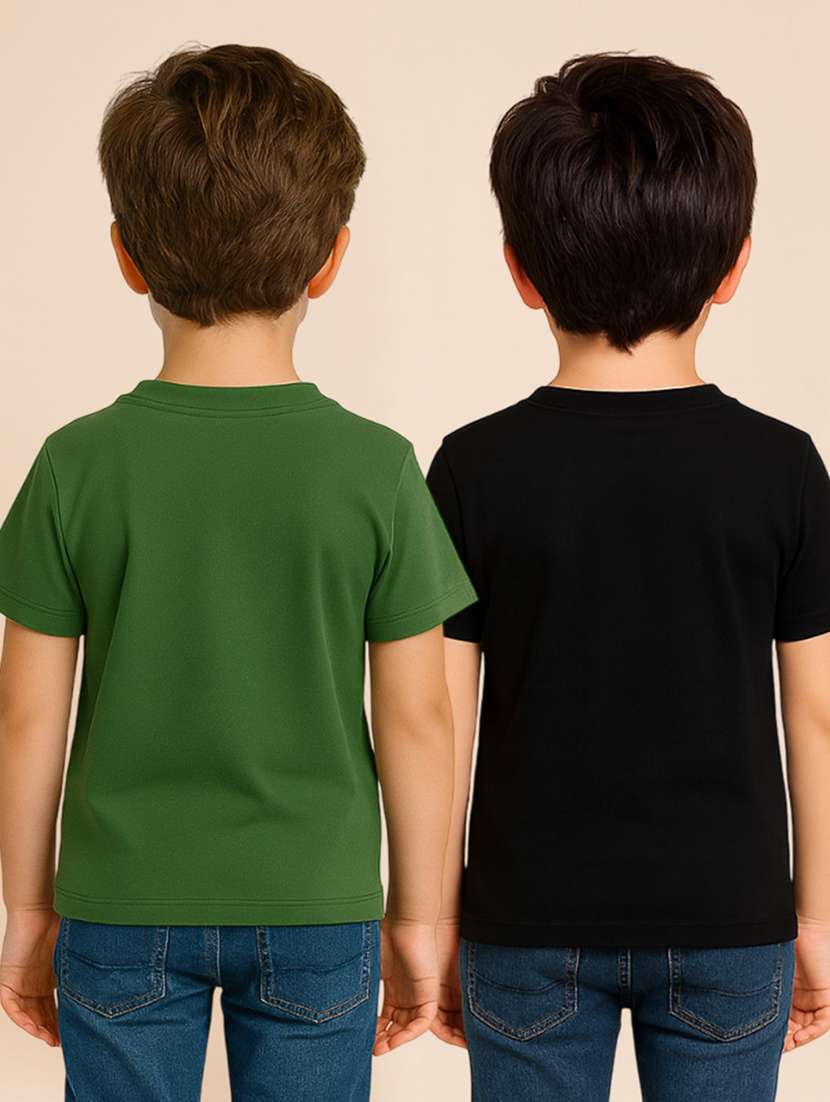 boys packof 2 printed short sleeve t-shirt - 22276795 -  Standard Image - 1