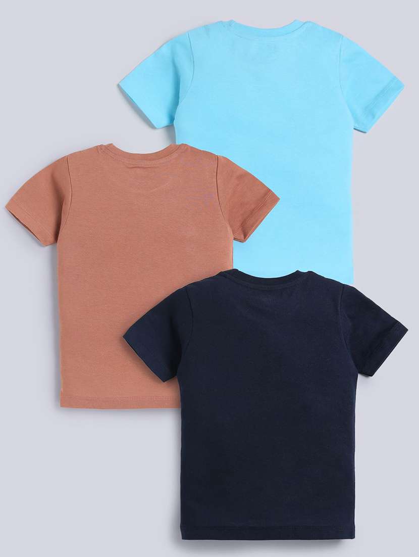boys pack of 3 printed short sleeve t-shirt - 22276799 -  Standard Image - 1