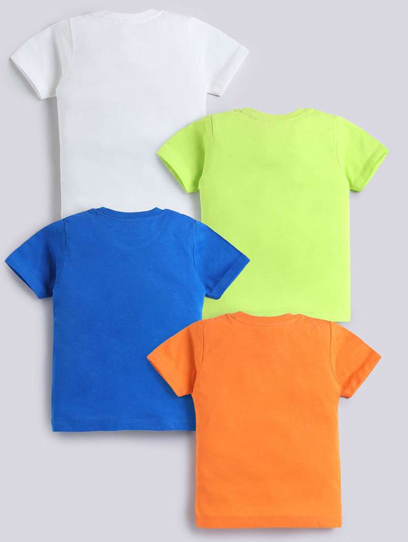 boys pack of 4 printed short sleeve t-shirt - 22276800 -  Standard Image - 1