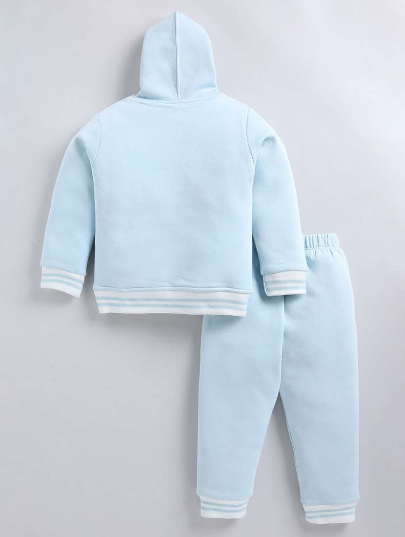 boys printed hooded full length co-ord set - 22277032 -  Standard Image - 1