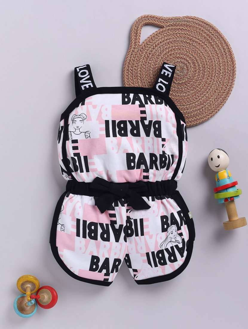 girls printed sleeveless romper