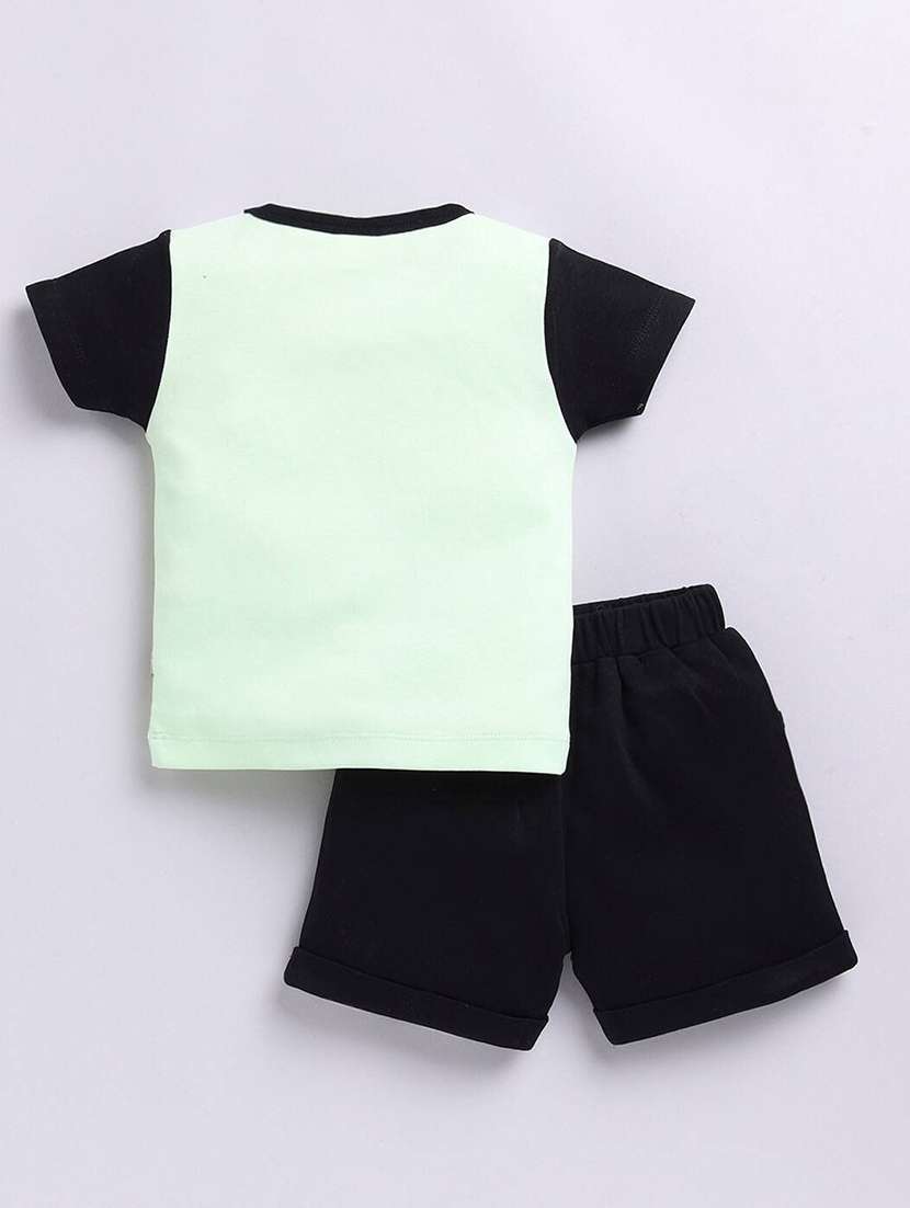 boys printed shorts co-ord set - 22277236 -  Standard Image - 1