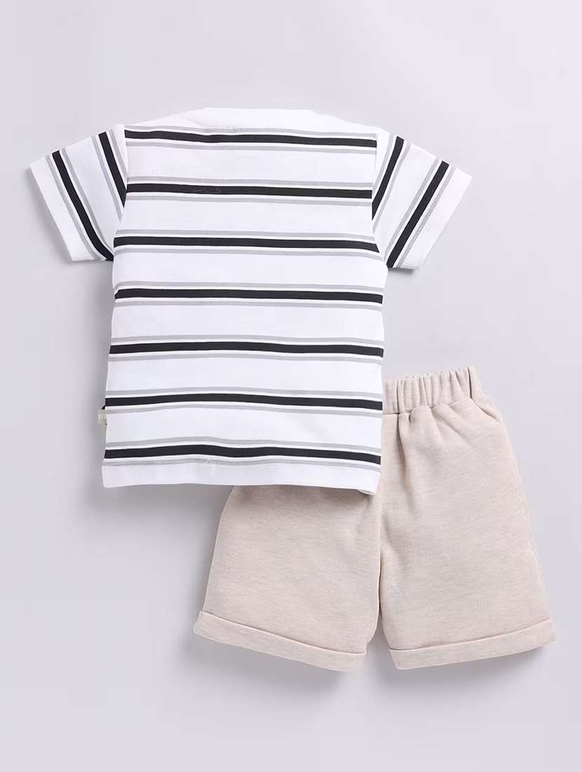 boys striped shorts co-ord set - 22277238 -  Standard Image - 1