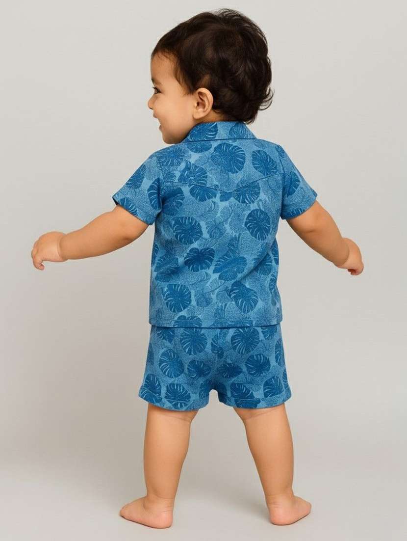 boys printed shorts co-ord set - 22277317 -  Standard Image - 1