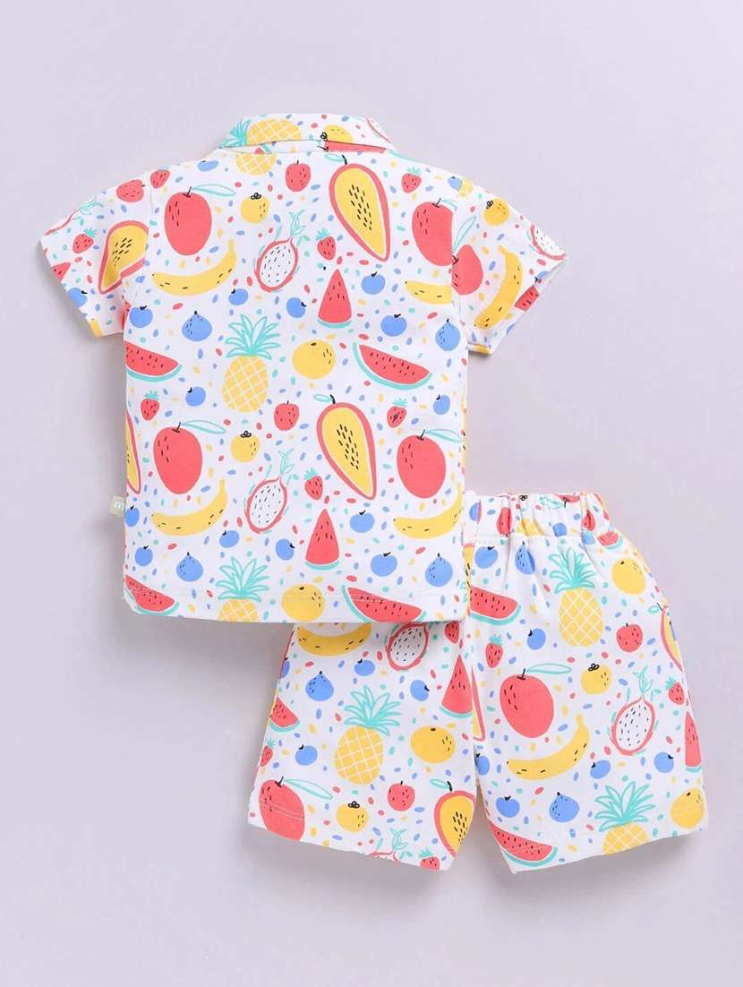 boys printed shorts co-ord set - 22277340 -  Standard Image - 1