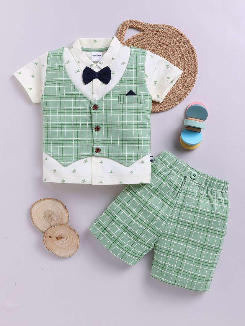 boys printed shorts co-ord set