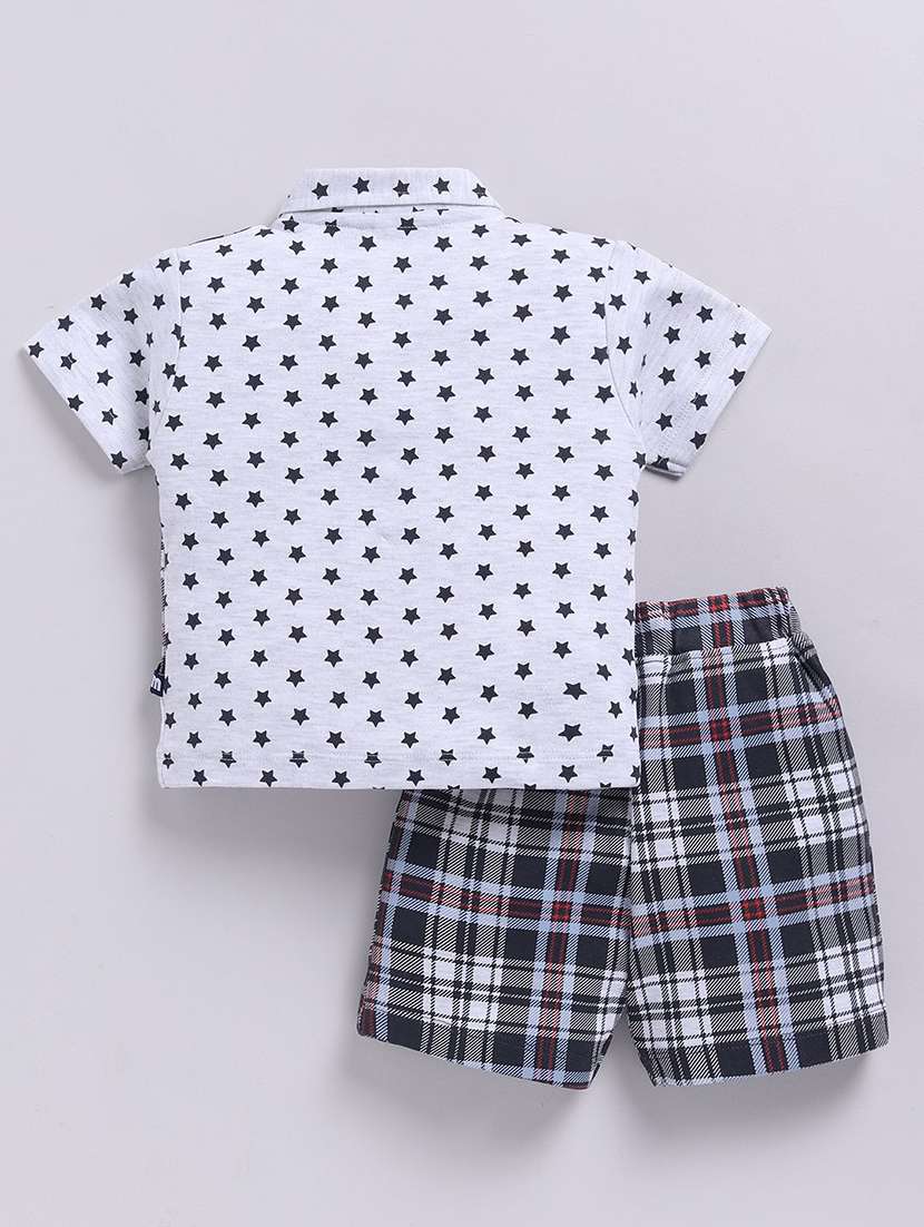kids checkered shorts co-ord set - 22277356 -  Standard Image - 1