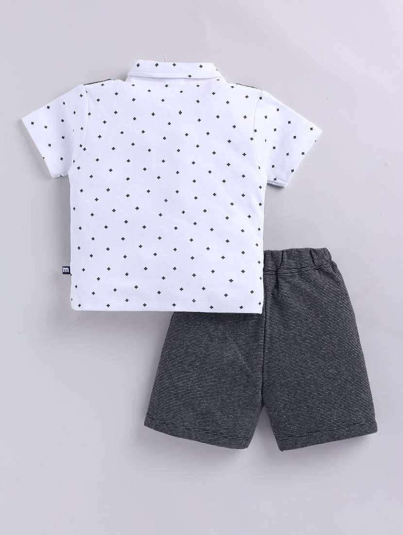 boys printed shorts co-ord set - 22277363 -  Standard Image - 1