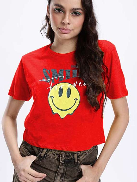 women printed short sleeve t-shirt - 22277418 -  Standard Image - 1
