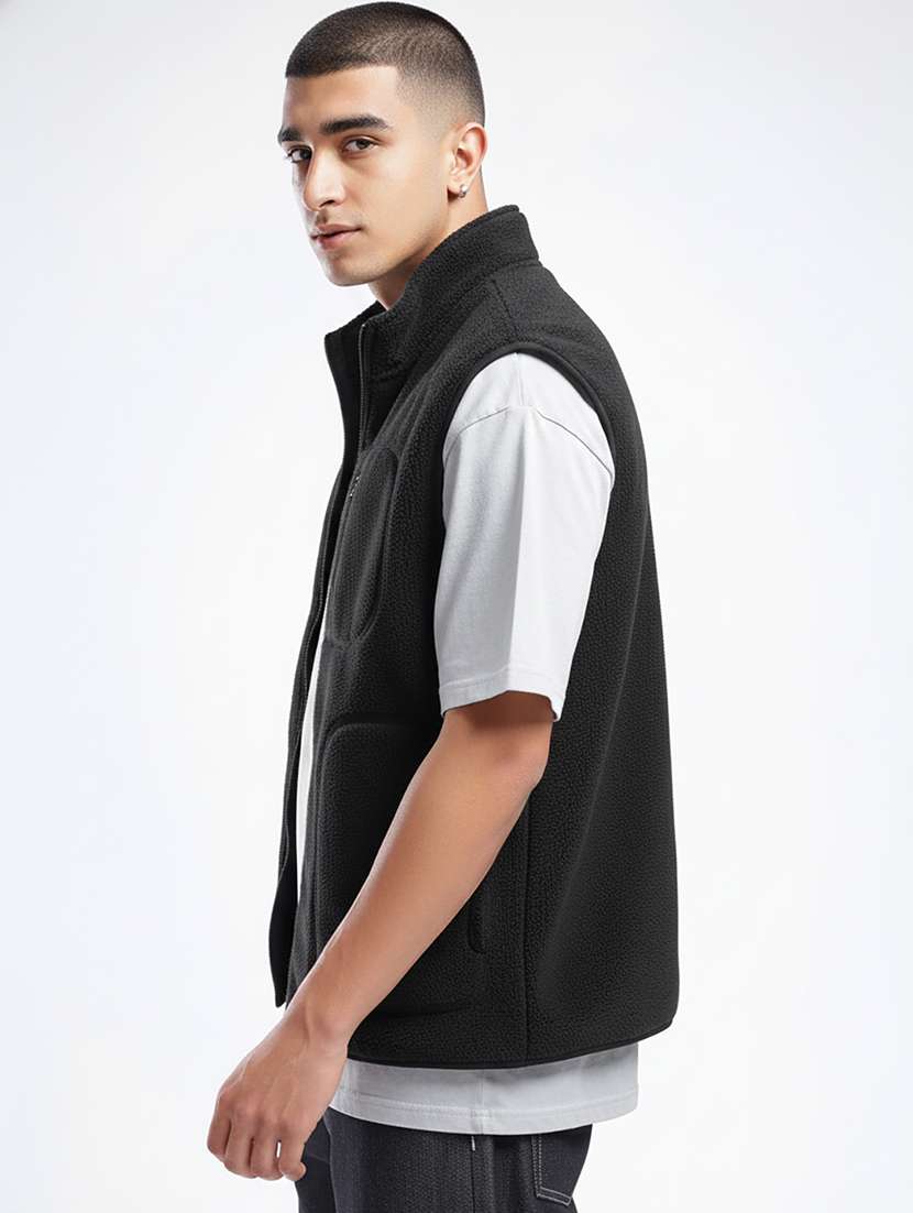 men solid sleeveless sweatshirt - 22277469 -  Standard Image - 1