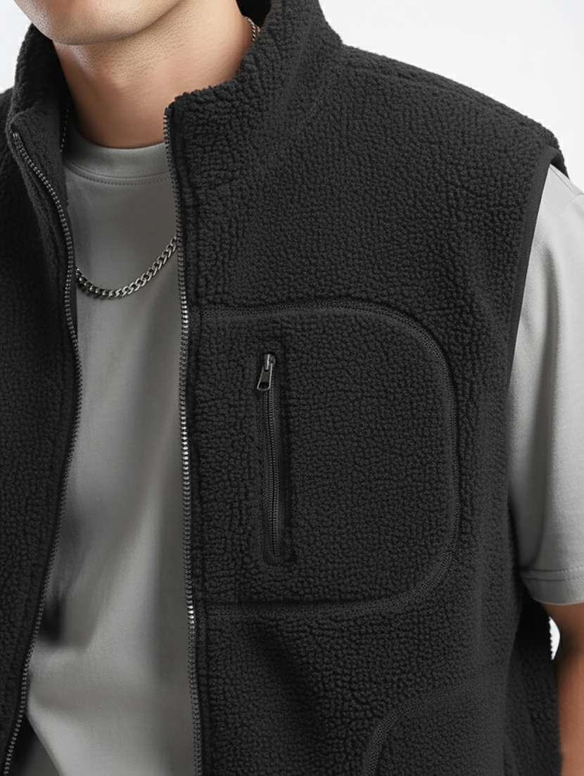 men solid sleeveless sweatshirt - 22277469 -  Standard Image - 4