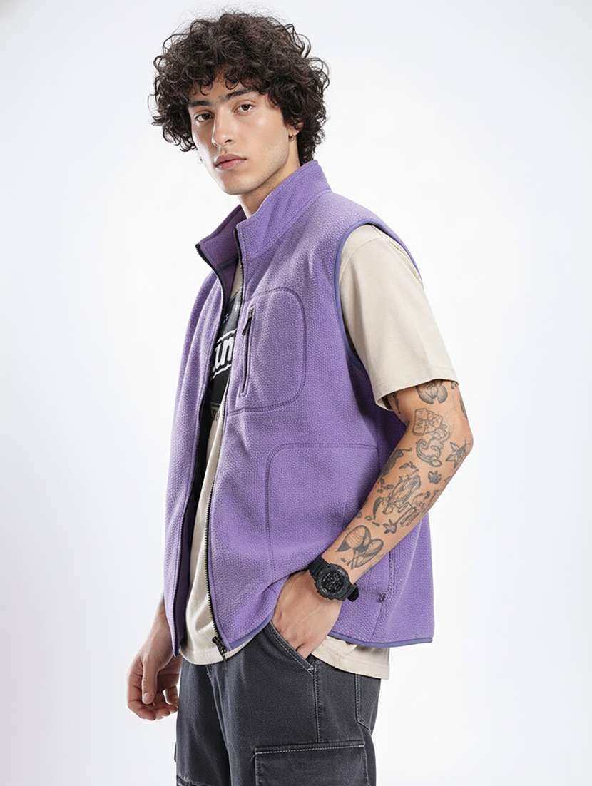 men solid sleeveless sweatshirt - 22277471 -  Standard Image - 1