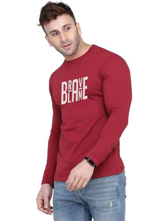 men printed long sleeve slim fit t-shirt - 22277493 -  Standard Image - 1