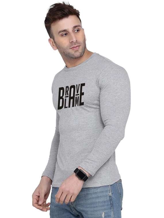 men printed long sleeve slim fit t-shirt - 22277494 -  Standard Image - 1