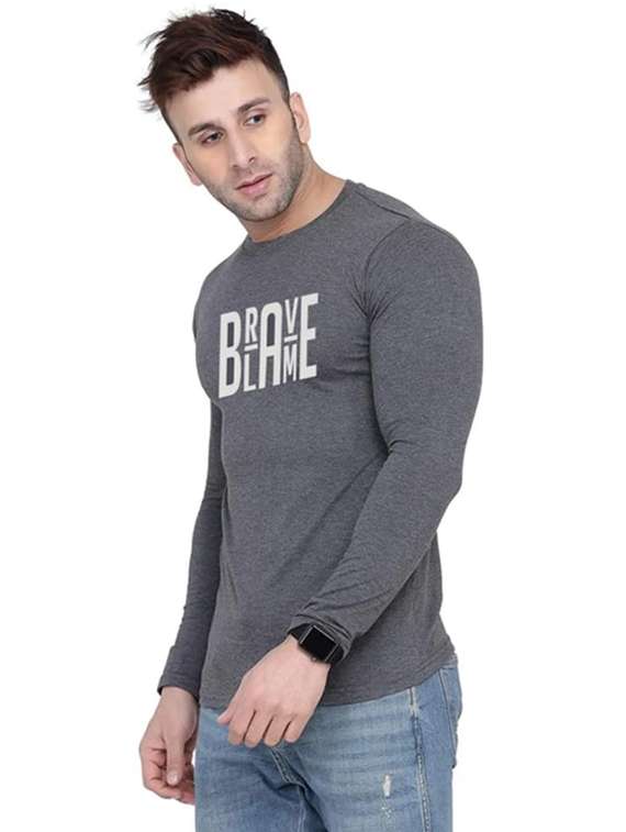 men printed long sleeve slim fit t-shirt - 22277495 -  Standard Image - 1