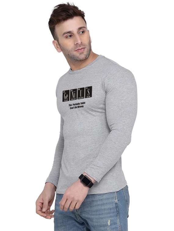 men printed long sleeve slim fit t-shirt - 22277498 -  Standard Image - 1