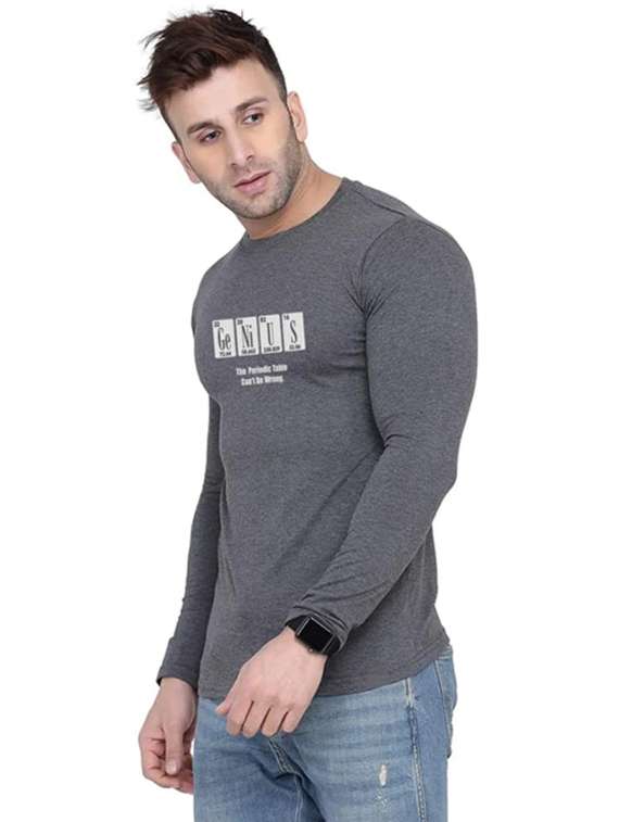 men printed long sleeve slim fit t-shirt - 22277499 -  Standard Image - 1