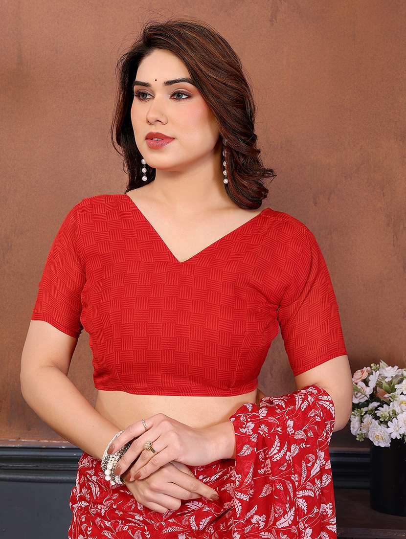 women printed casual wear saree with blouse - 22277521 -  Standard Image - 4