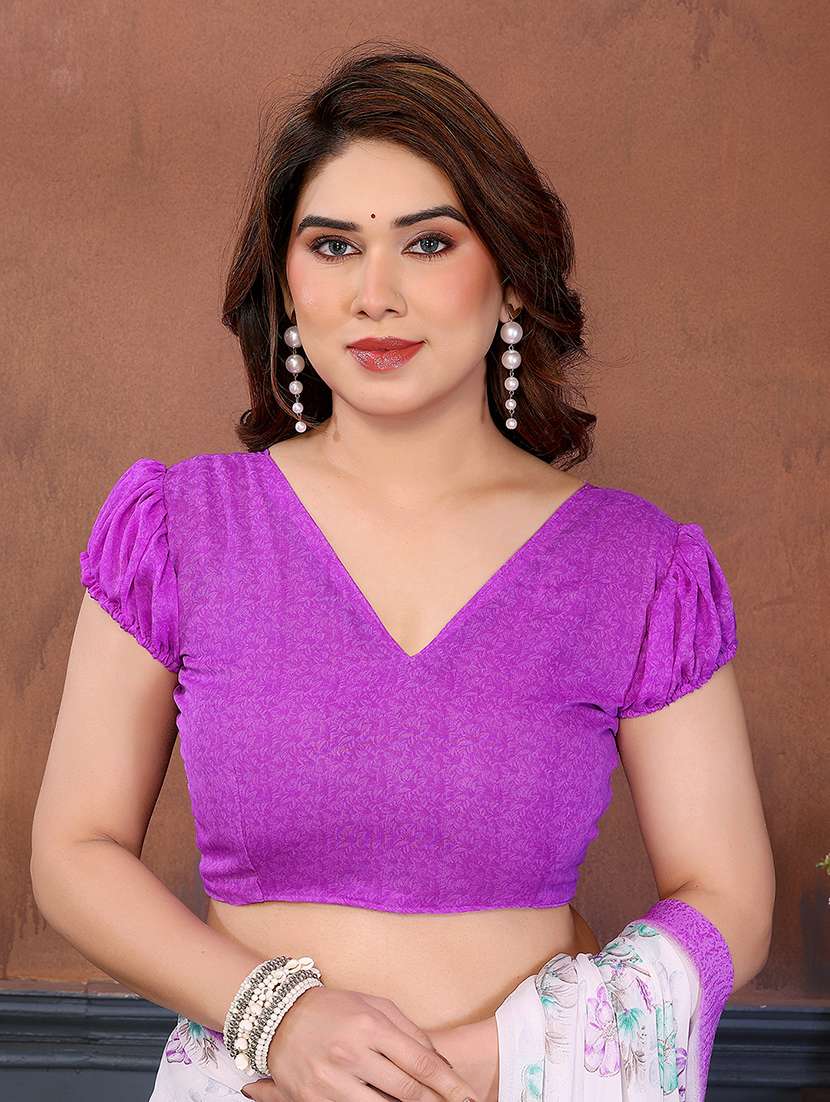 women printed casual wear saree with blouse - 22277528 -  Standard Image - 4
