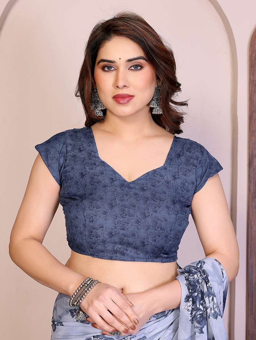 women printed casual wear saree with blouse - 22277544 -  Standard Image - 4