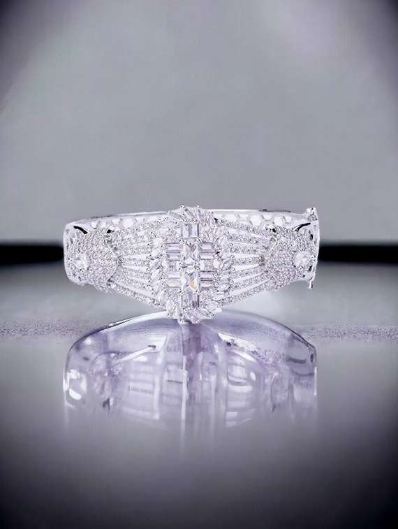 cubic zirconia kada bracelet