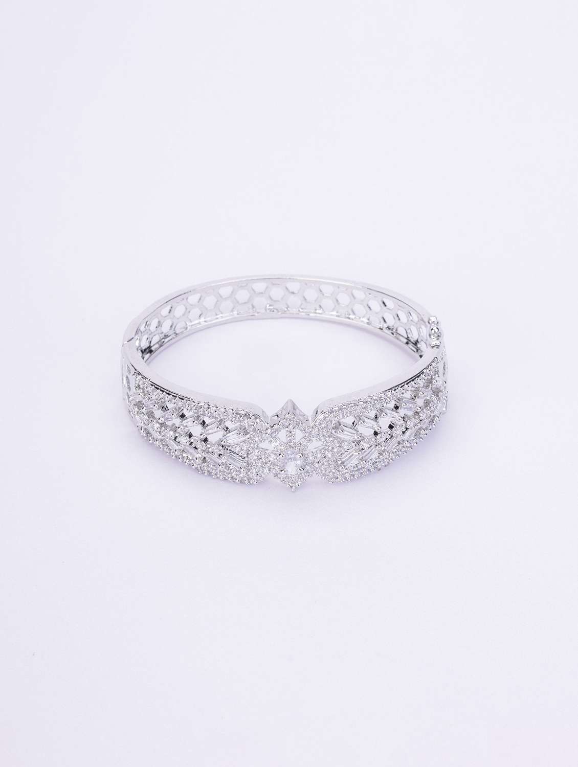 silver plated ad white american diamond bracelet - 22277847 -  Standard Image - 1